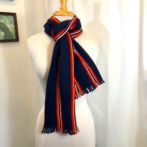 Robinson's of California Striped Scarf Vintage 1980s Made in England